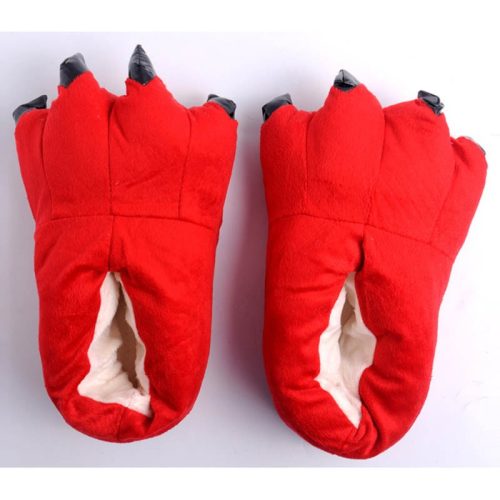 Unisex Adult & Kids Red Animal Paw Shoes