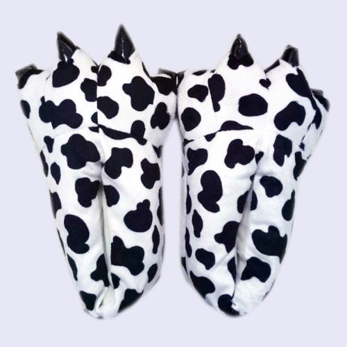 Unisex Adult & Kids Red Animal Paw Cow Shoes