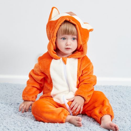 Baby Orange Fox Kigurumi Costume Onesie With Plus Size