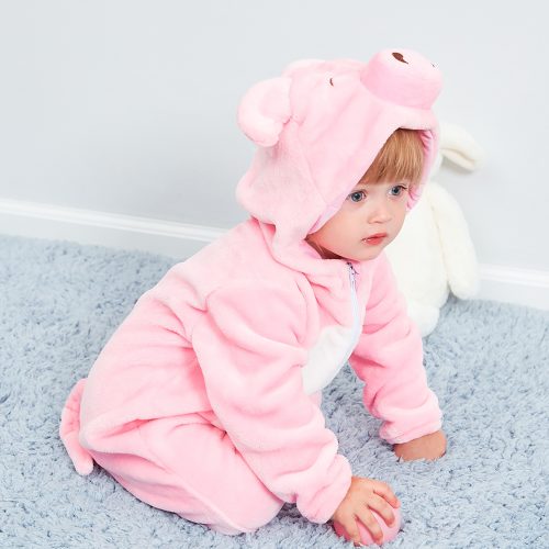 Baby Pink Pig Kigurumi Costume Onesie With Plus Size