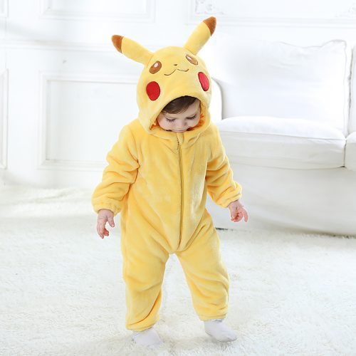 Baby Yellow Pikachu Kigurumi Costume Onesie With Plus Size