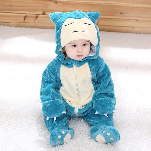 Baby Blue Snorlax Kigurumi Costume Onesie With Plus Size