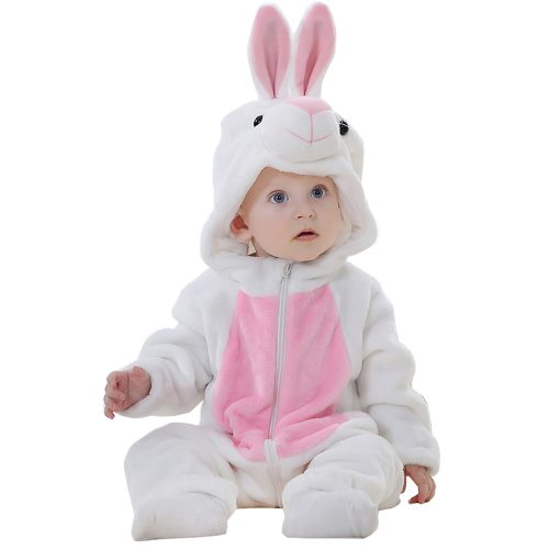 Baby White Rabbit Kigurumi Costume Onesie With Plus Size