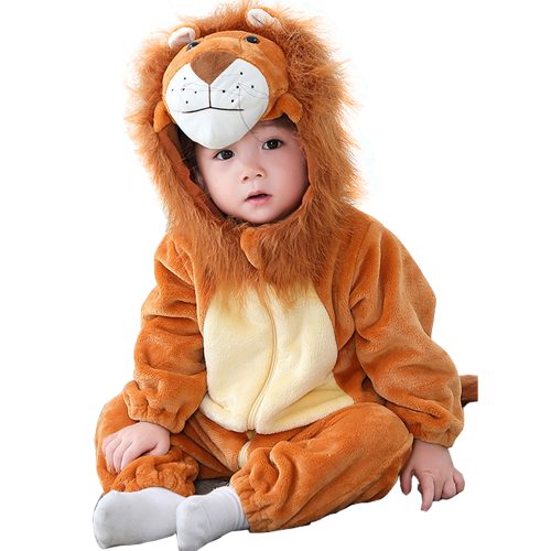 Baby Brown Lion Kigurumi Costume Onesie With Plus Size