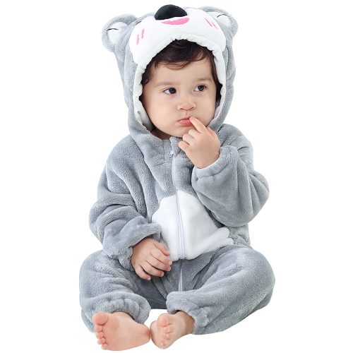 Baby Gray Koala Kigurumi Costume Onesie With Plus Size