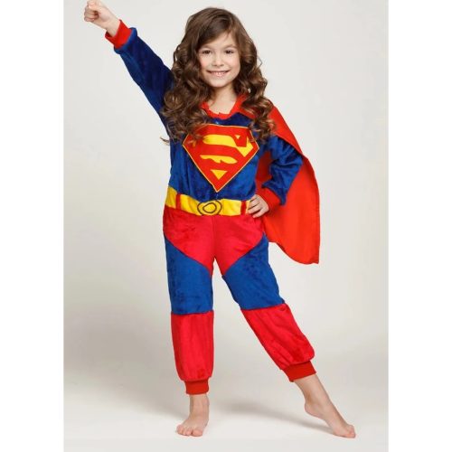 Girls Superman Onesie Halloween Costme Kigurumi Outfit